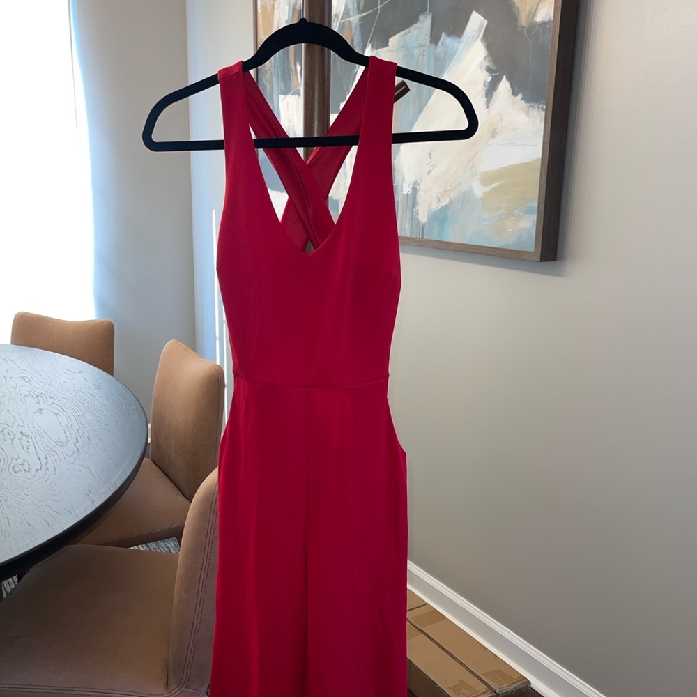 Elegant Red Sleeveless Dress